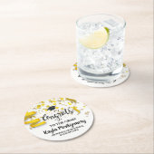 Glückwunsch Grad Cap Gold Confetti Streamer kunden Runder Pappuntersetzer (Vor Ort)