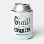 Glückwunsch Grad Cap Grün und Schwarz Dosenkühler (Kanne Rückseite)