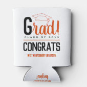 Glückwunsch Grad Cap Orange und Black Dosenkühler (Rückseite)