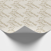 Glückwunsch grad Creme Gold benutzerdefinierte Skr Geschenkpapier (Ecke)