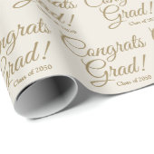 Glückwunsch grad Creme Gold benutzerdefinierte Skr Geschenkpapier (Rolleneckpunkt)