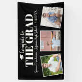 Glückwunsch Grad Custom Fotos Name Abschluss Signi Banner (Vertikal)
