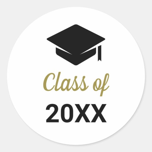 Glückwunsch Grad der Jährlichen Graduationsstufe Runder Aufkleber (Vorderseite)
