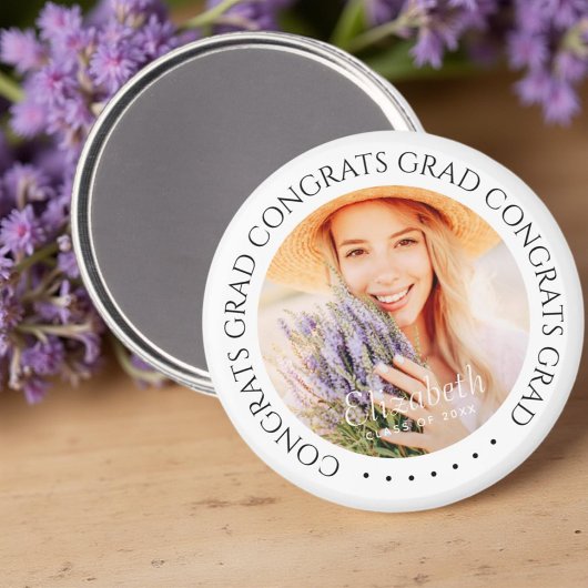 Glückwunsch Grad Einfaches Modernes Foto Magnet