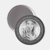 Glückwunsch Grad Einfaches Modernes Foto Magnet (Vorderseite/Rückseite)