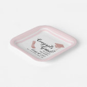 Glückwunsch Grad Elegant Pink Class 2025 Abschluss Pappteller (Gewinkelt)