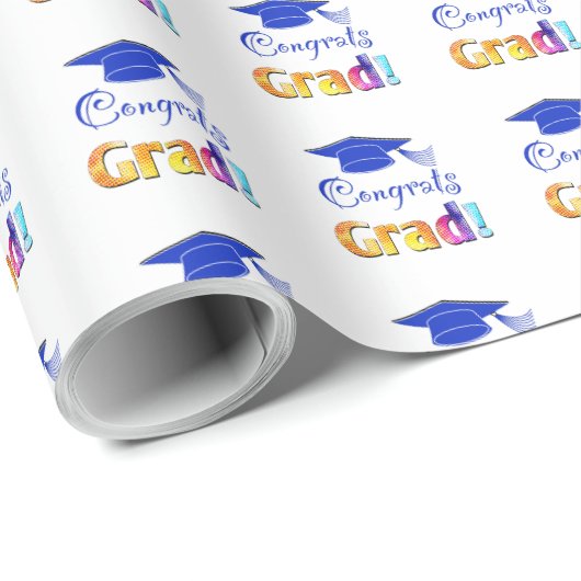 Glückwunsch Grad Farben, Spaß Geschenkpapier (Rolleneckpunkt)