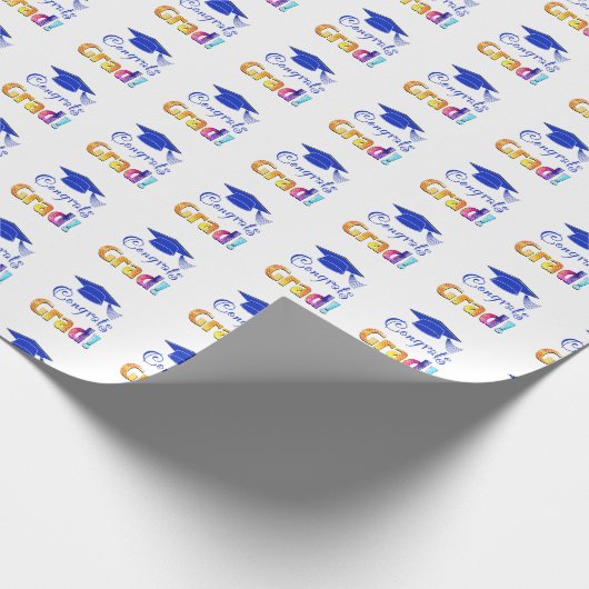 Glückwunsch Grad Farben, Spaß Geschenkpapier (Ecke)