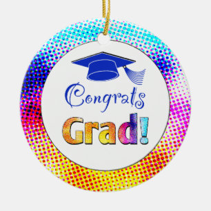 Glückwunsch Grad Farben, Spaß Keramik Ornament