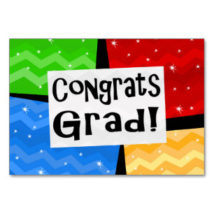 Glückwunsch Grad Festive Multicolor Graduation Par Tischnummer