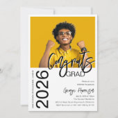 Glückwunsch Grad | Foto Abschluss Einladung (Vorderseite)