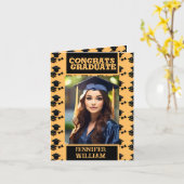 Glückwunsch Grad Foto Abschluss Karte (Gelbe Blume)