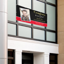 Glückwunsch Grad Foto Name Gold Schwarz Banner