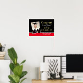 Glückwunsch Grad Foto Name Gold Schwarz Poster (Heimbüro)