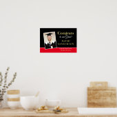 Glückwunsch Grad Foto Name Gold Schwarz Poster (Küche)