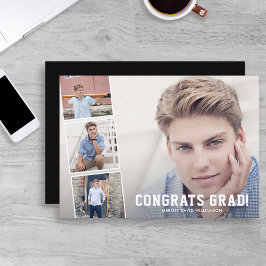 Glückwunsch Grad, Fotocollage Blue Graduation Part Ankündigung