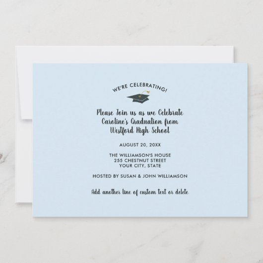 Glückwunsch Grad, Fotocollage, Fun Graduation Part Ankündigung (Rückseite)