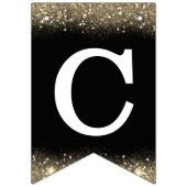 Glückwunsch Grad Glückwunsch Schwarz-weiß Wimpelkette (Zweite Fahne)