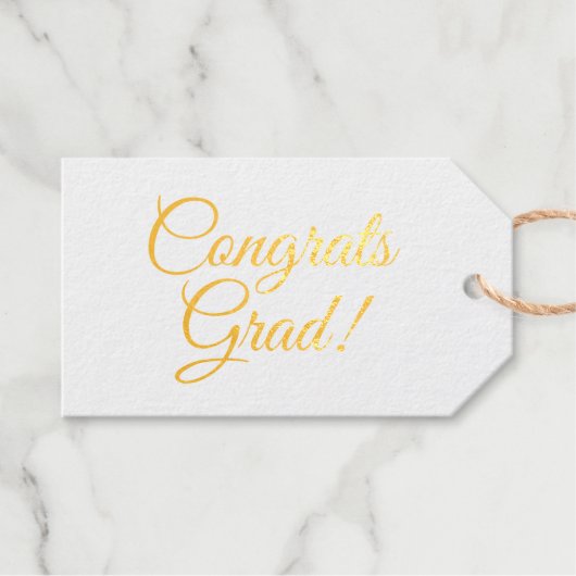 Glückwunsch grad gold benutzerdefinierte Skripte e Geschenkanhänger (Vorderseite (Horizontal))
