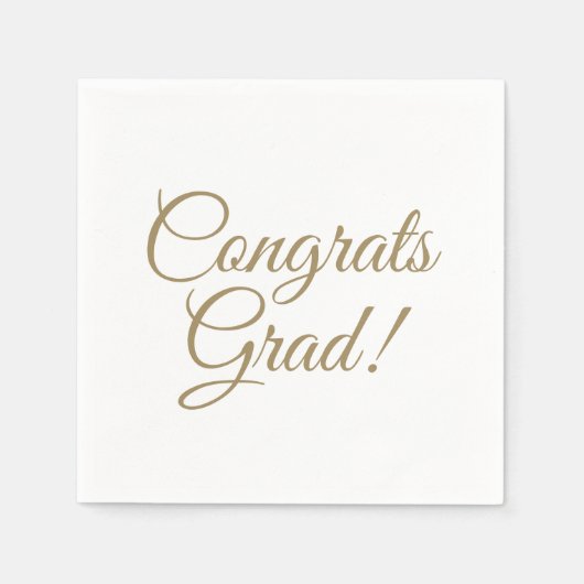 Glückwunsch grad gold benutzerdefinierte Skripte e Serviette (Vorderseite)