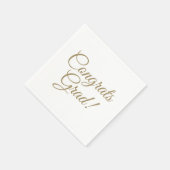 Glückwunsch grad gold benutzerdefinierte Skripte e Serviette (Ecke)