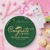 Glückwunsch Grad Gold Script Graduation Party Gree Pappteller (Party)