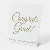 Glückwunsch Grad Gold-Skriptklasse Sockelschild (Vorderseite)