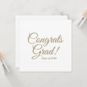 Glückwunsch grad gold weiß benutzerdefinierte Skri Karte (Vorderseite/Rückseite Beispiel)