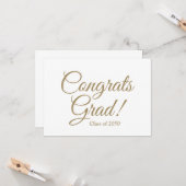 Glückwunsch grad gold weiß benutzerdefinierte Skri Karte (Vorderseite/Rückseite Beispiel)