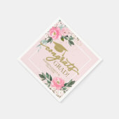 Glückwunsch Grad Hot Pink Abschluss Serviette (Ecke)