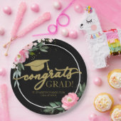 Glückwunsch Grad Hot Pink Bläsernparty Pappteller (Party)