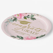 Glückwunsch Grad Hot Pink Bläsernparty Pappteller (Schrägansicht)