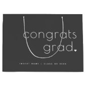 Glückwunsch Grad Klasse 20XX Moderne Minimalistisc Große Geschenktüte (Vorderseite)