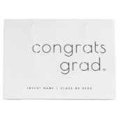Glückwunsch Grad Klasse 20XX Moderne Minimalistisc Große Geschenktüte (Vorderseite)