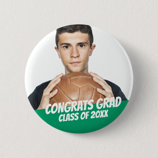 Glückwunsch Grad Klasse 20XX Modernes Cool Einfach Button (Vorderseite)