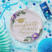 Glückwunsch Grad Lila Lavendel Party Pappteller (Party)