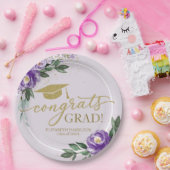 Glückwunsch Grad Lila Lavendel Party Pappteller (Party)