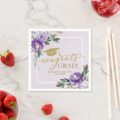 Glückwunsch Grad Lila Lavendel Party Serviette (Beispiel)