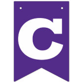 Glückwunsch Grad Lila und weiß Wimpelkette (Zweite Fahne)