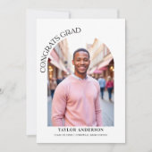 Glückwunsch Grad Moderner Bogengang 2-Foto-Abschlu Ankündigung (Vorderseite)