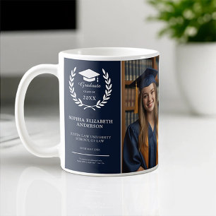 Glückwunsch Grad Modernes Abschluss Foto Navy Bl Kaffeetasse