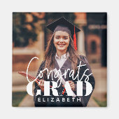 Glückwunsch Grad Modernes, benutzerdefiniertes Fot Magnet (Vorne)