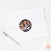 Glückwunsch Grad Modernes, benutzerdefiniertes Fot Runder Aufkleber (Umschlag)