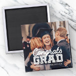 Glückwunsch Grad Modernes, einfaches, schlankes Fo Auto Magnet<br><div class="desc">Dieses einfache und klassische Design besteht aus Serifentypografie und fügt ein benutzerdefiniertes Foto hinzu.</div>