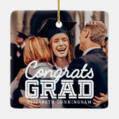 Glückwunsch Grad Modernes, einfaches, schlankes Fo Keramikornament (Rückseite)