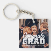 Glückwunsch Grad Modernes, einfaches, schlankes Fo Schlüsselanhänger (Vorderseite)