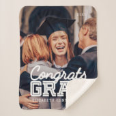 Glückwunsch Grad Modernes, einfaches, schlankes Fo Sherpadecke (Vorderseite)