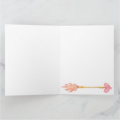 Glückwunsch Grad Modernes, elegantes Rosa Herzstüc Karte (Innenseite)