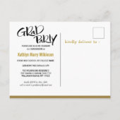 Glückwunsch Grad Modernes Foto Grad Party Einladungspostkarte (Rückseite)