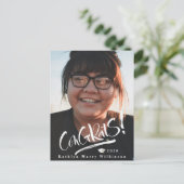 Glückwunsch Grad Modernes Foto Grad Party Einladungspostkarte (Stehend Vorderseite)